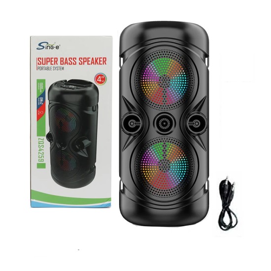 Sing-e Portable Wireless Speaker ZQS4259 with Mic and Remote Control Black